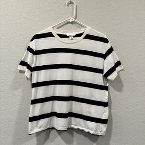 H&M striped boxy tee